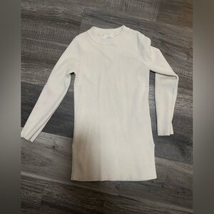 Zara Off-White Ribbed Knit Sweater Dress Size  8-9